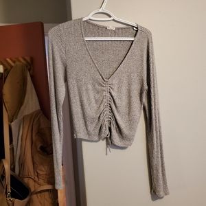 Grey Ruched Shirt